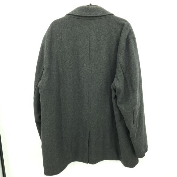 TUMI Tech Grey Wool Insulated Quilt Lined Zip-Up Jacket/Pea Coat XXL - Picture 2 of 16